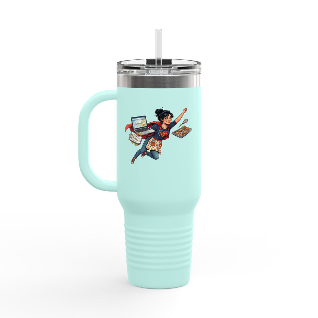 40oz Insulated Travel Mug — Supermom Work-from-Home Stainless Tumbler