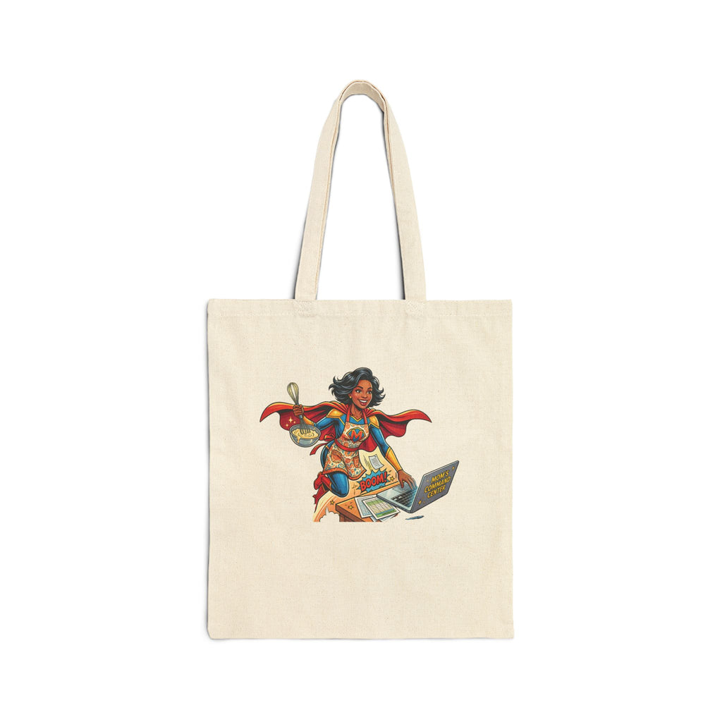 Mom Superhero Tote Bag — Cute Cotton Canvas Tote