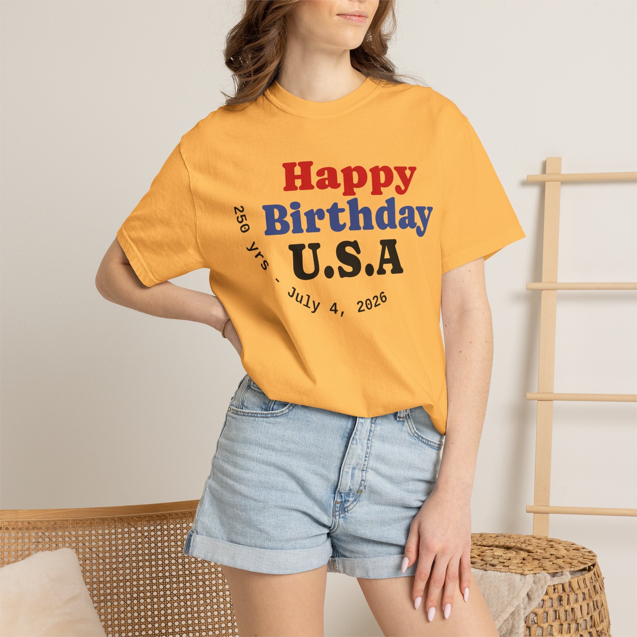 Unisex Happy Birthday USA T-Shirt — Patriotic 4th of July Tee