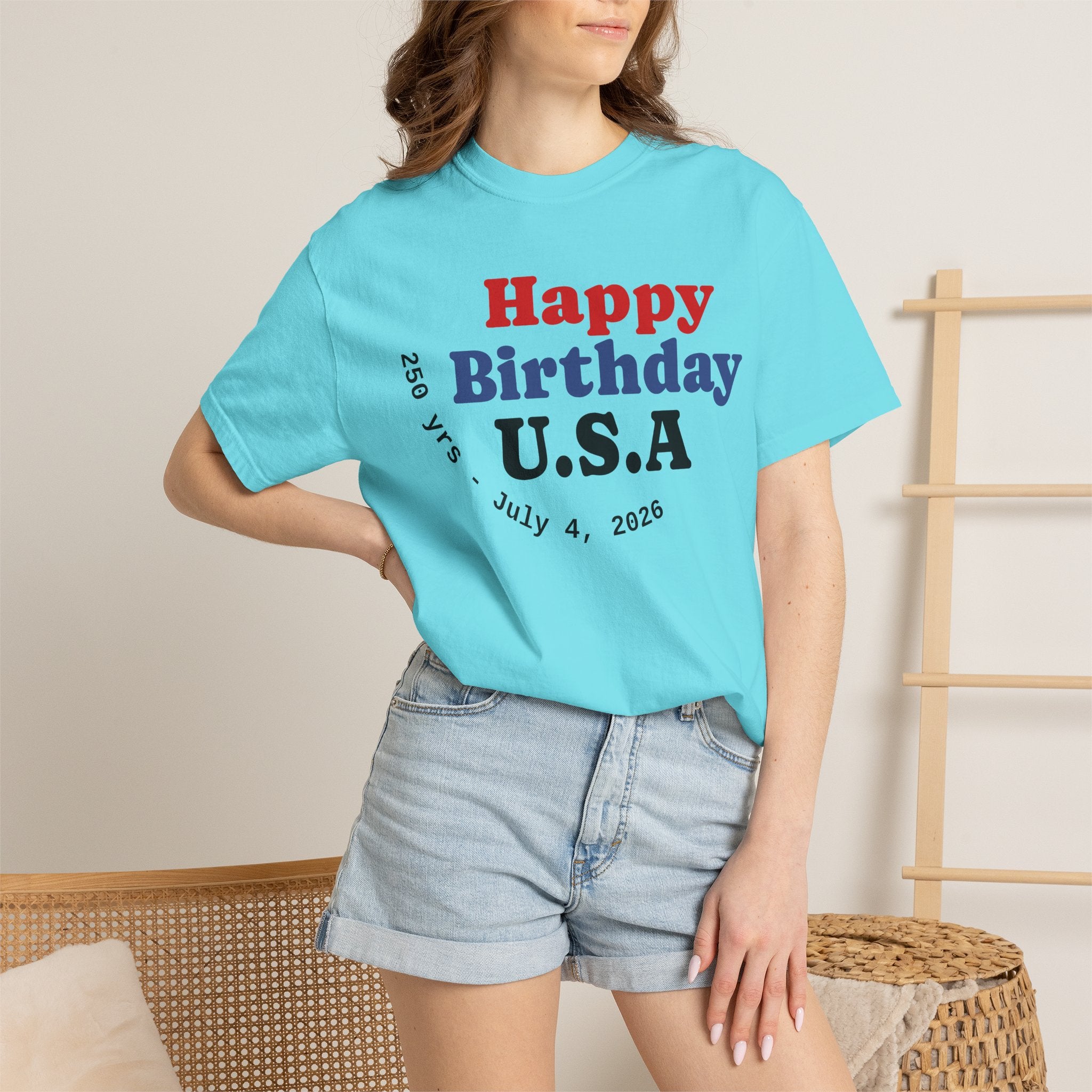 Unisex Happy Birthday USA T-Shirt — Patriotic 4th of July Tee