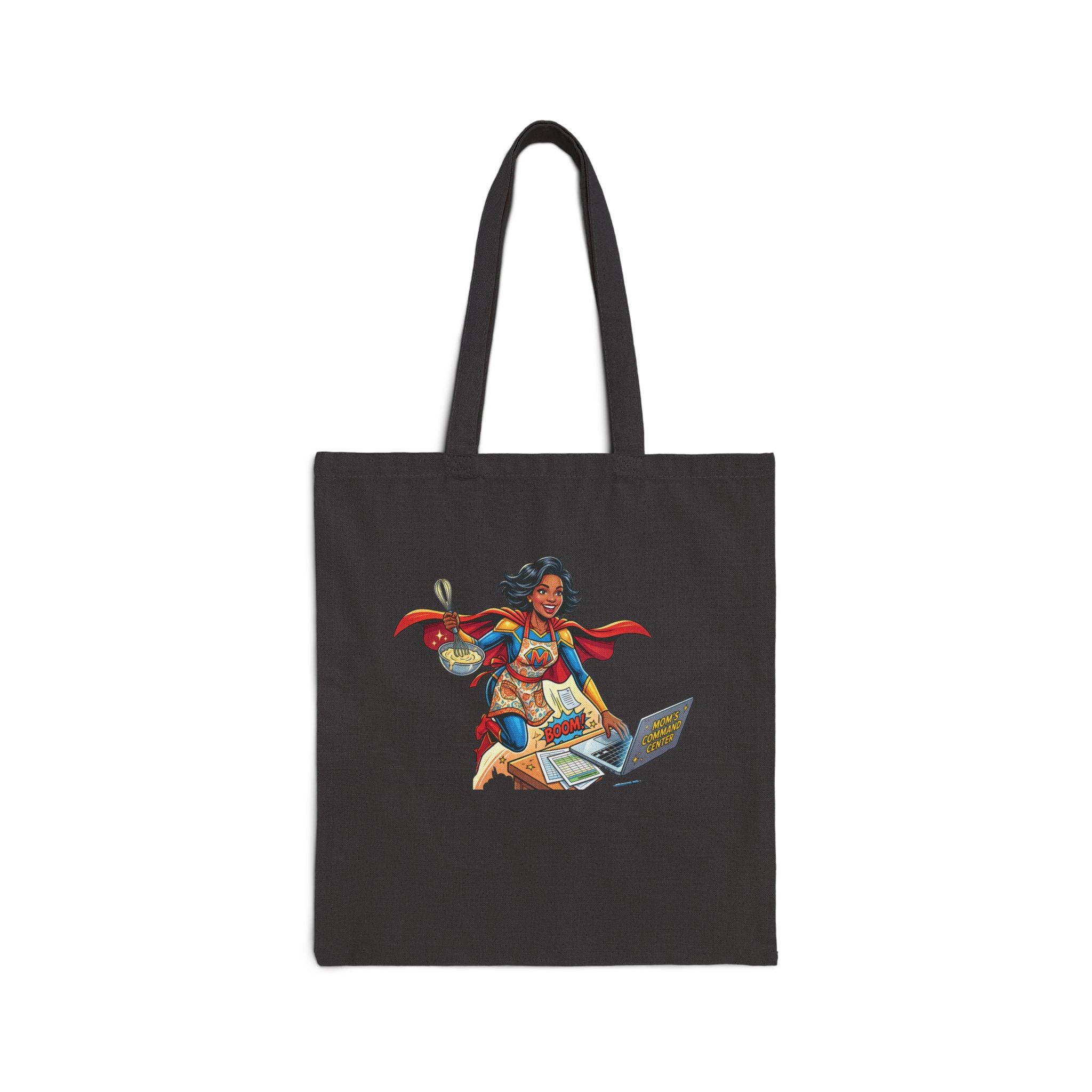 Mom Superhero Tote Bag — Cute Cotton Canvas Tote