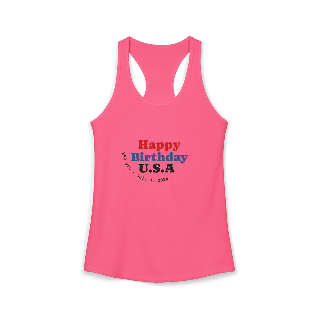 4th of July Women's Racerback Tank — Patriotic Independence Day Tank Top