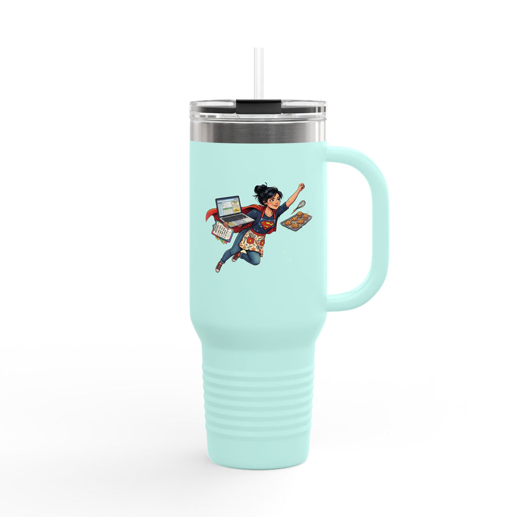 40oz Insulated Travel Mug — Supermom Work-from-Home Stainless Tumbler