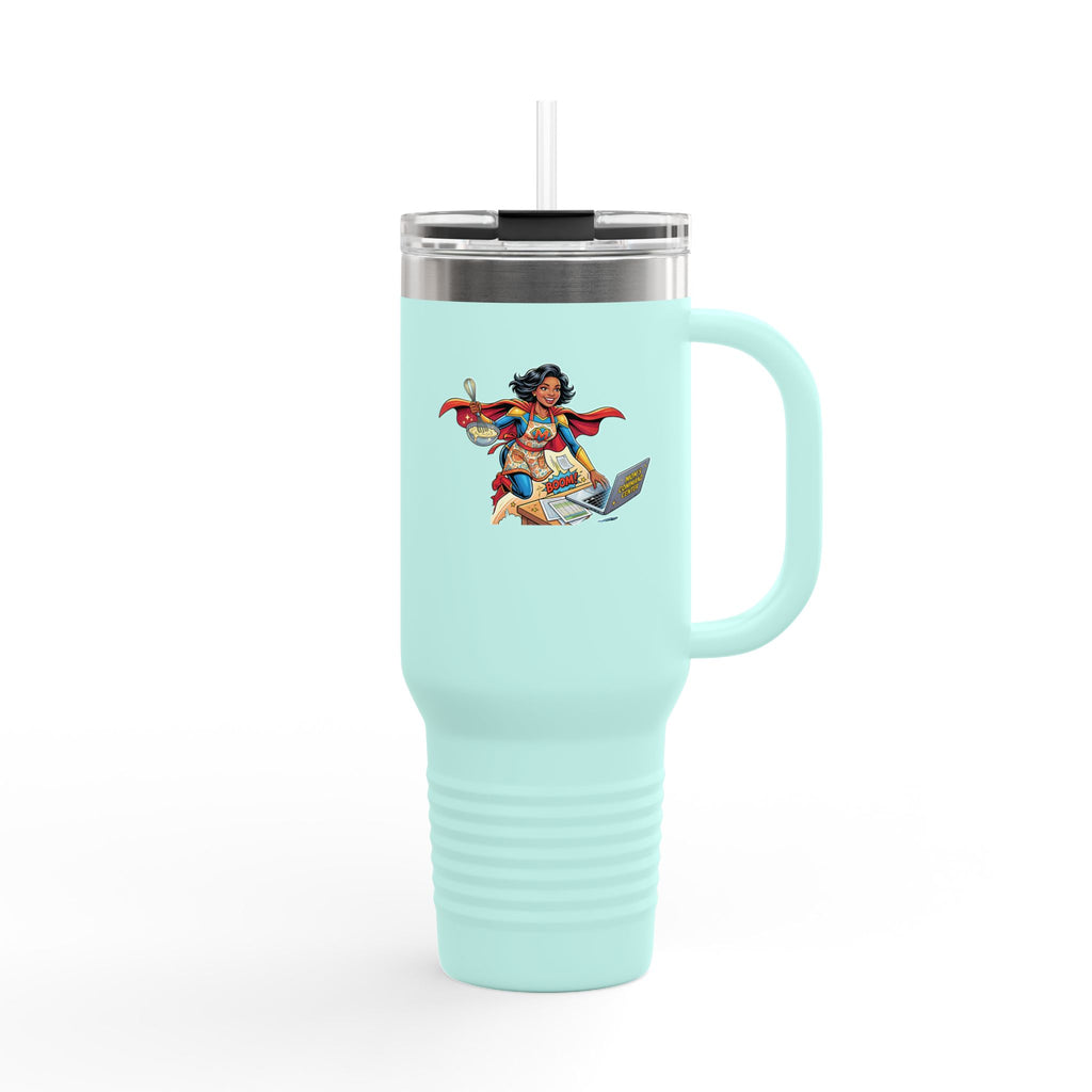 Supermom 40oz Insulated Travel Mug — 'Work • Errands • Home' Stainless Tumbler