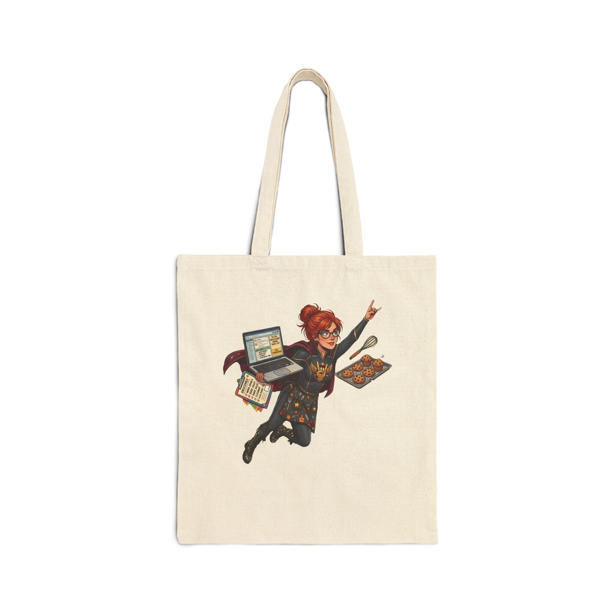 Super Mom - Stylish and Fun Cotton Canvas Tote Bag