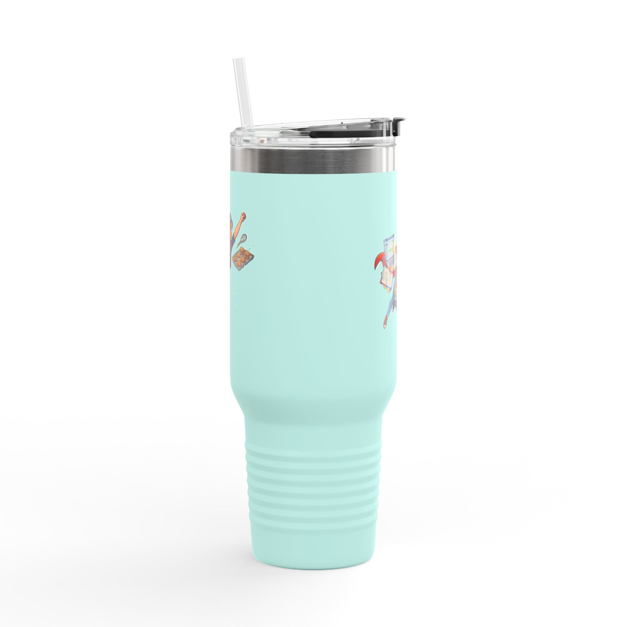 40oz Insulated Travel Mug — Supermom Work-from-Home Stainless Tumbler