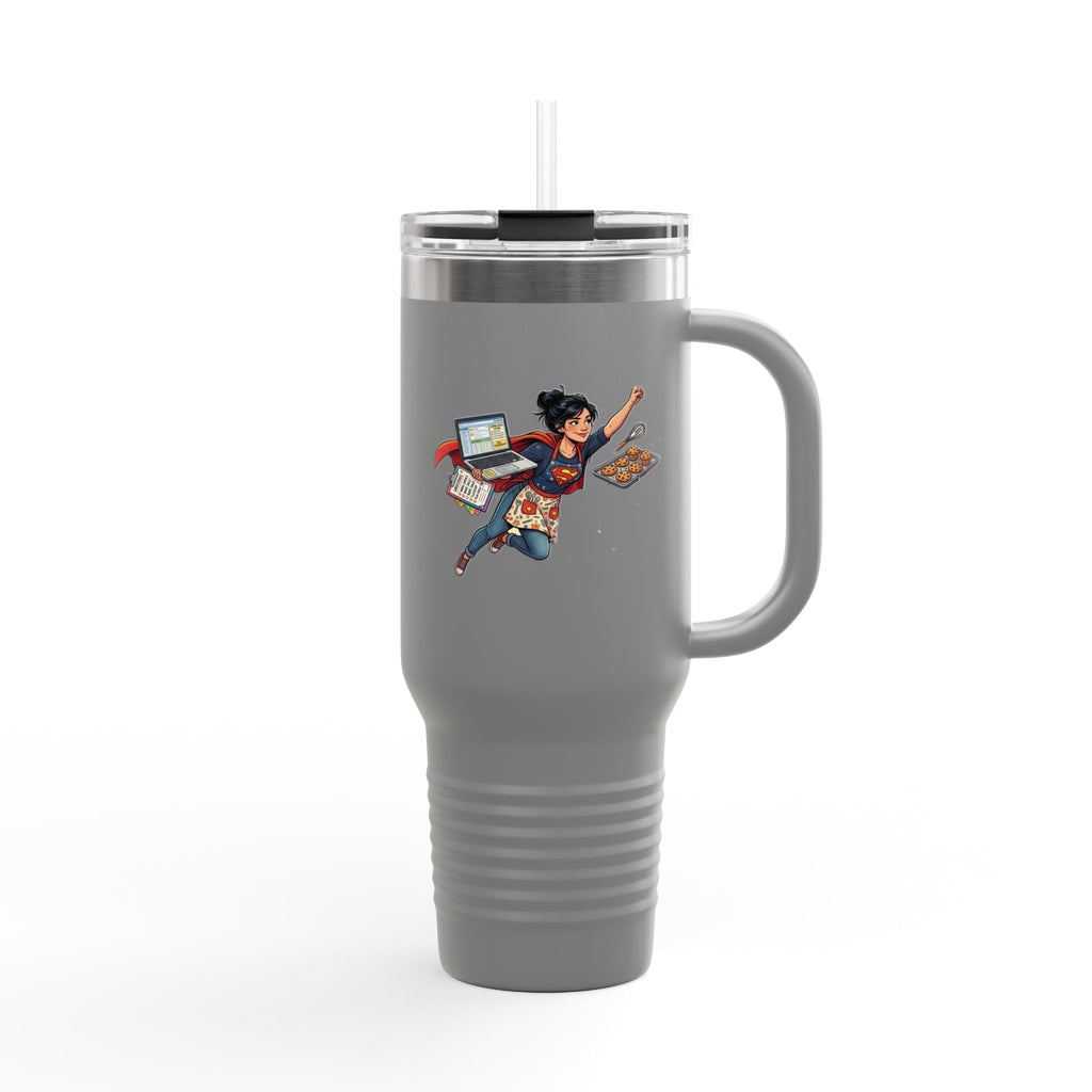 40oz Insulated Travel Mug — Supermom Work-from-Home Stainless Tumbler