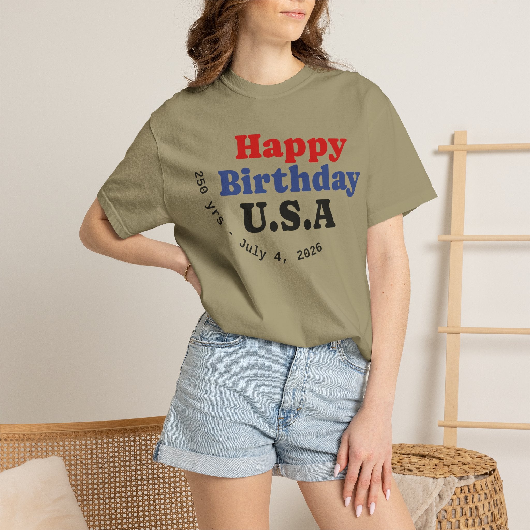 Unisex Happy Birthday USA T-Shirt — Patriotic 4th of July Tee