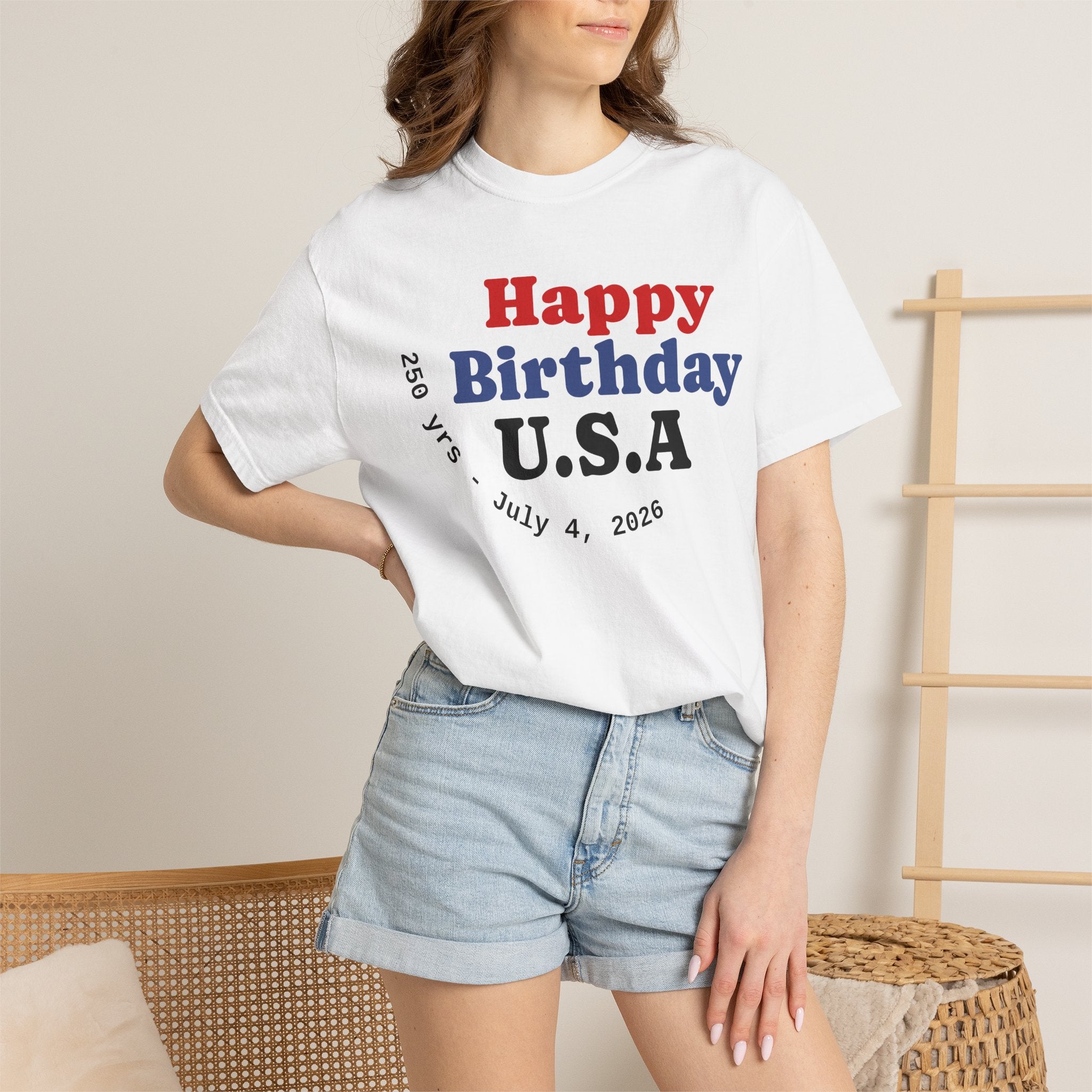 Unisex Happy Birthday USA T-Shirt — Patriotic 4th of July Tee