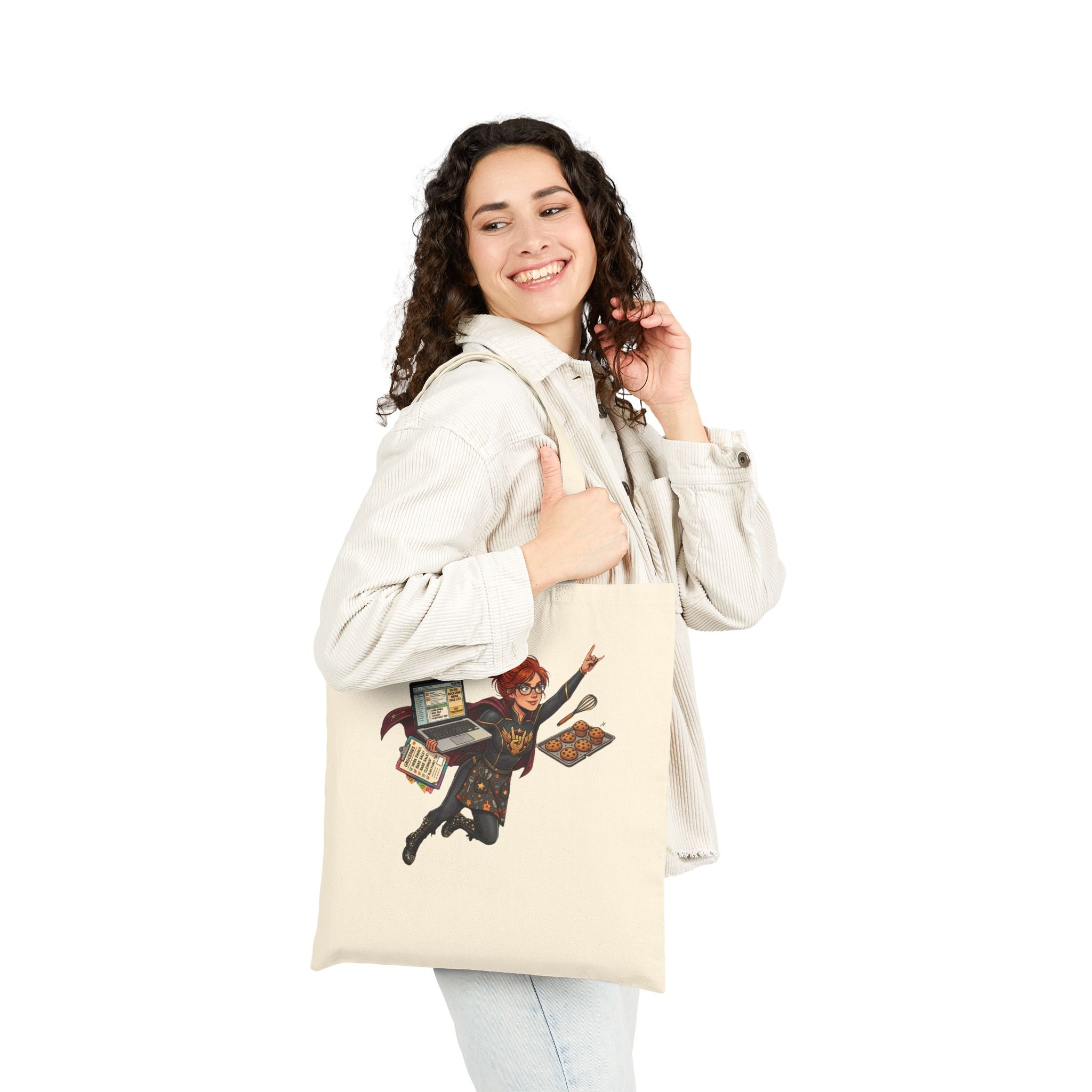 Super Mom - Stylish and Fun Cotton Canvas Tote Bag