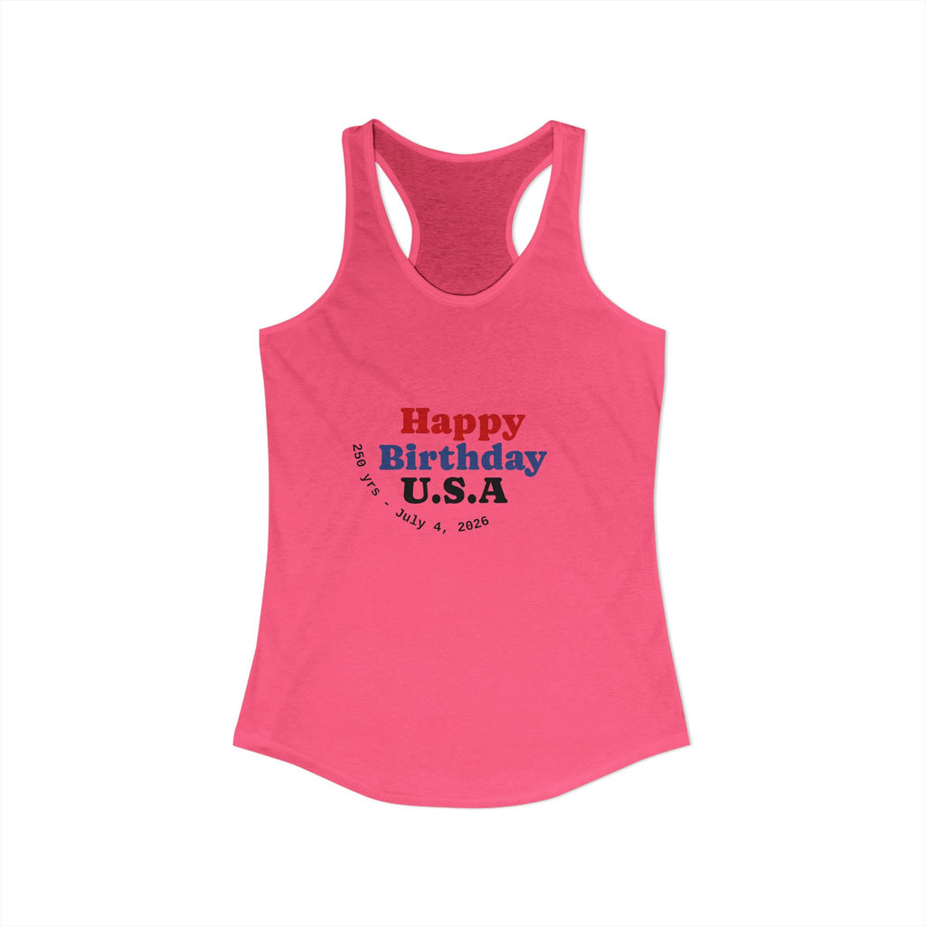 4th of July Women's Racerback Tank — Patriotic Independence Day Tank Top