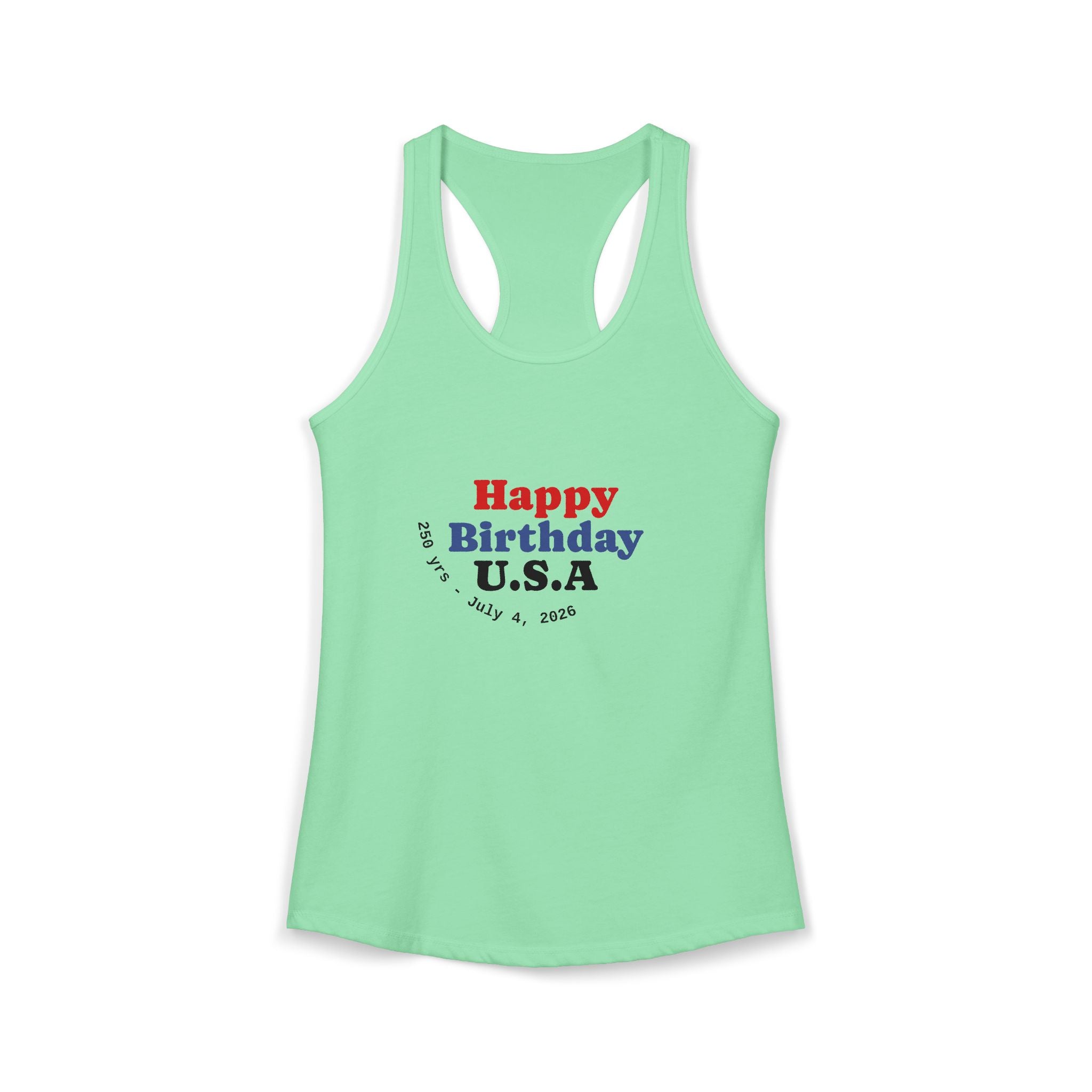 4th of July Women's Racerback Tank — Patriotic Independence Day Tank Top