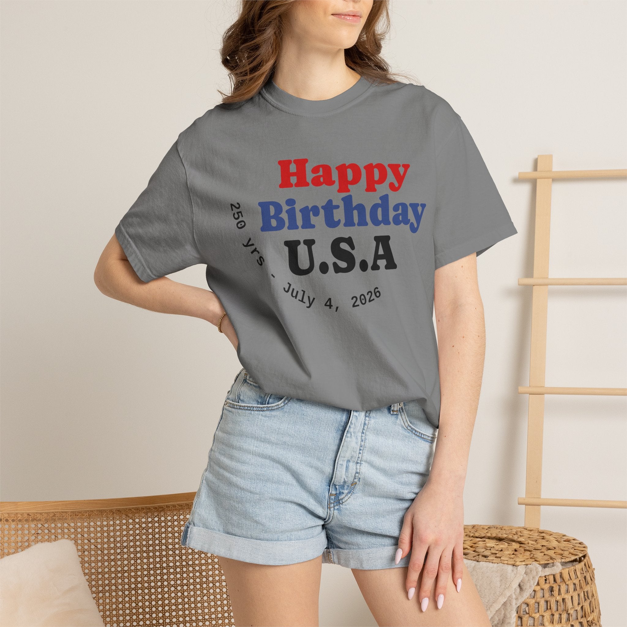 Unisex Happy Birthday USA T-Shirt — Patriotic 4th of July Tee