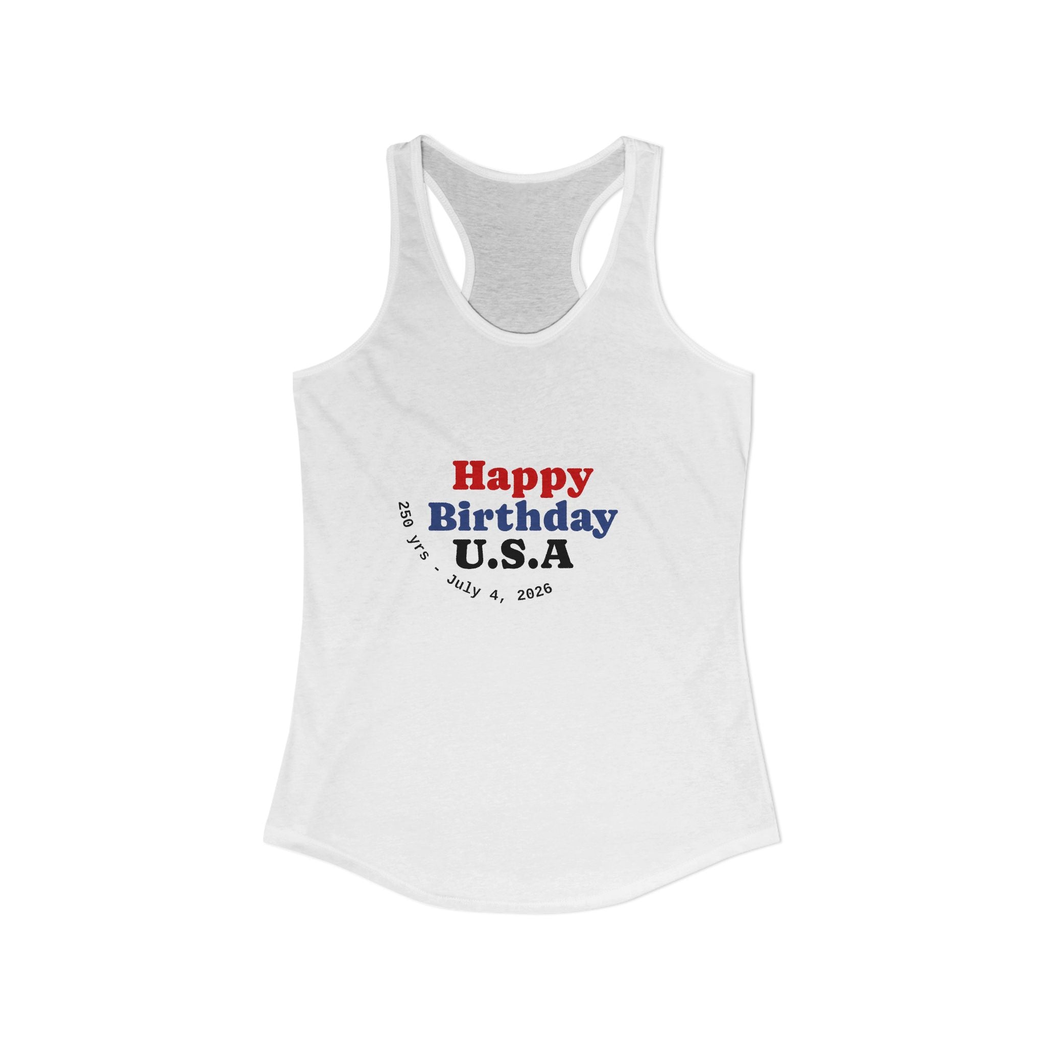 4th of July Women's Racerback Tank — Patriotic Independence Day Tank Top