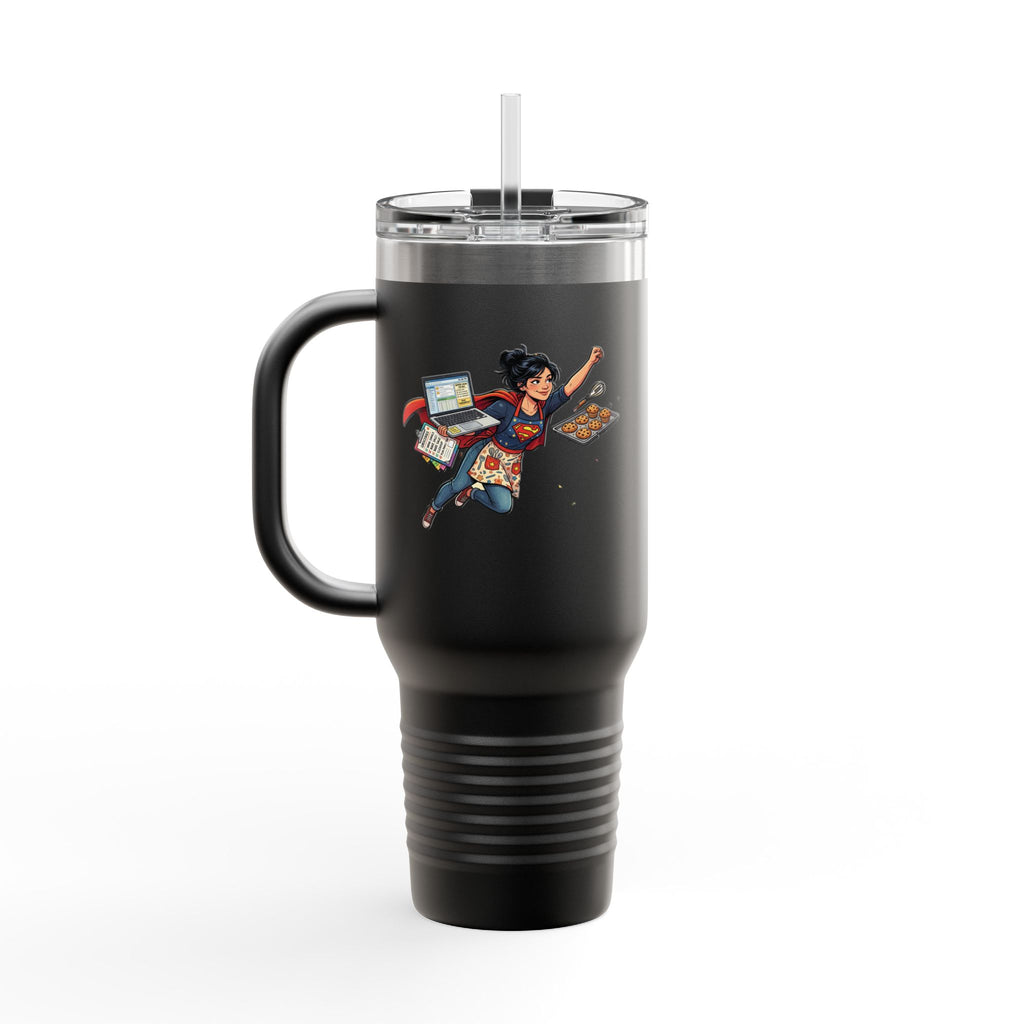 40oz Insulated Travel Mug — Supermom Work-from-Home Stainless Tumbler