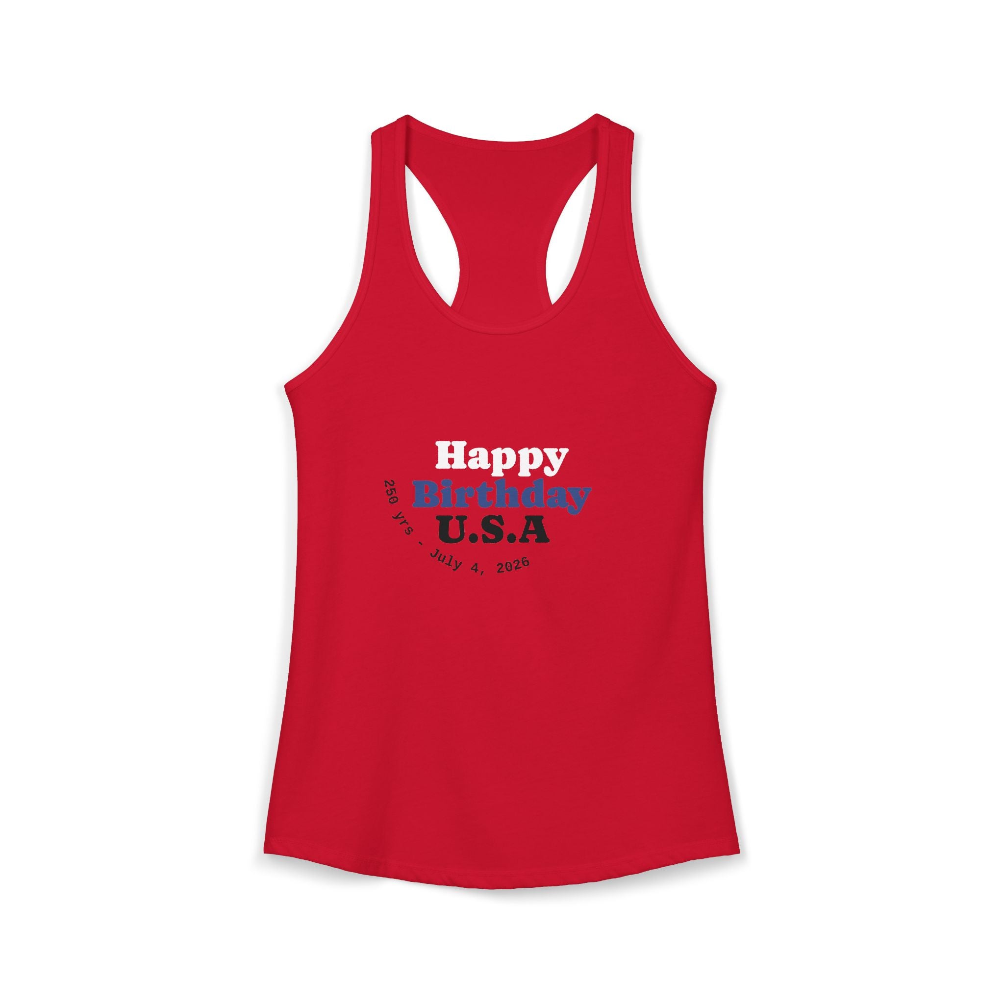 4th of July Women's Racerback Tank — Patriotic Independence Day Tank Top