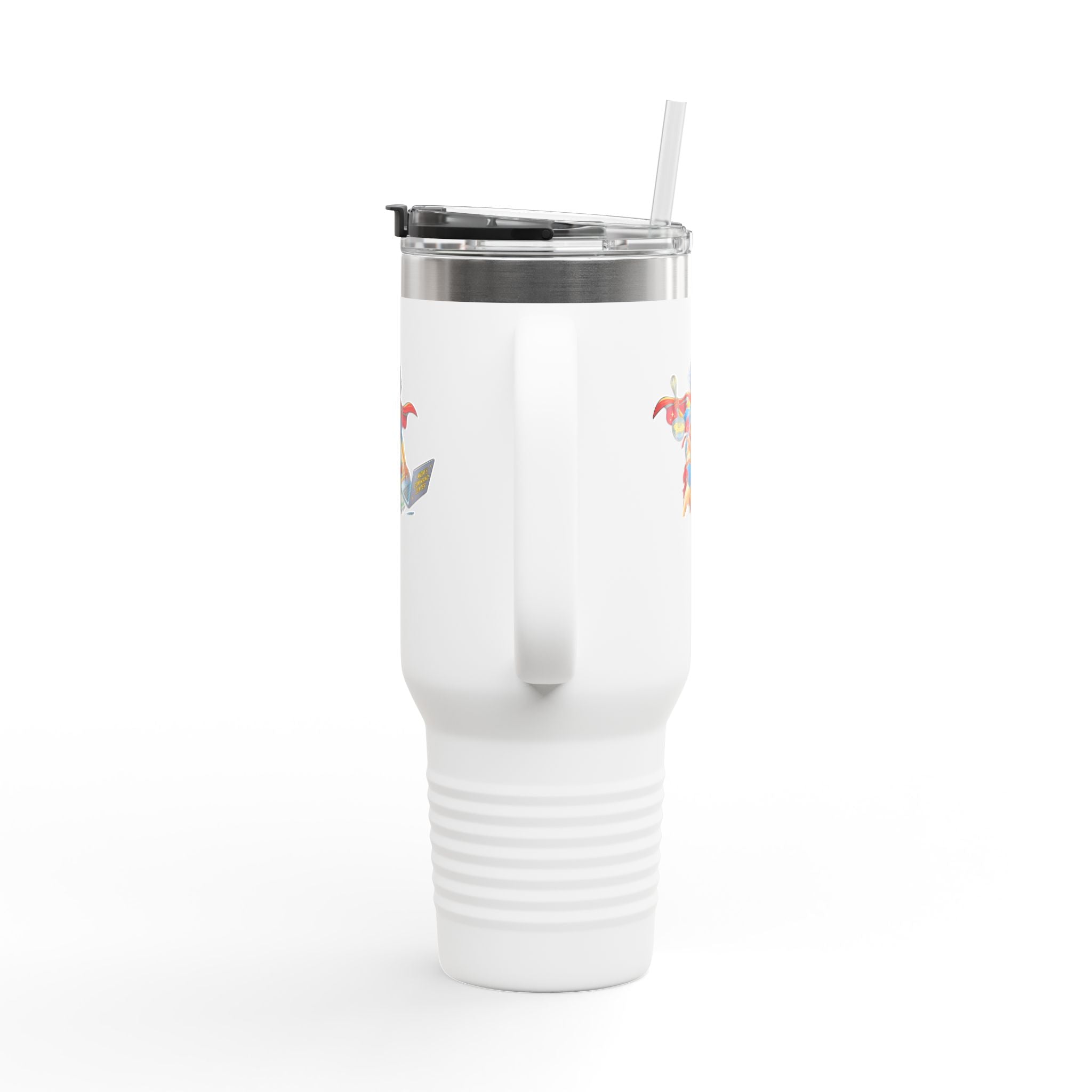 Supermom 40oz Insulated Travel Mug — 'Work • Errands • Home' Stainless Tumbler
