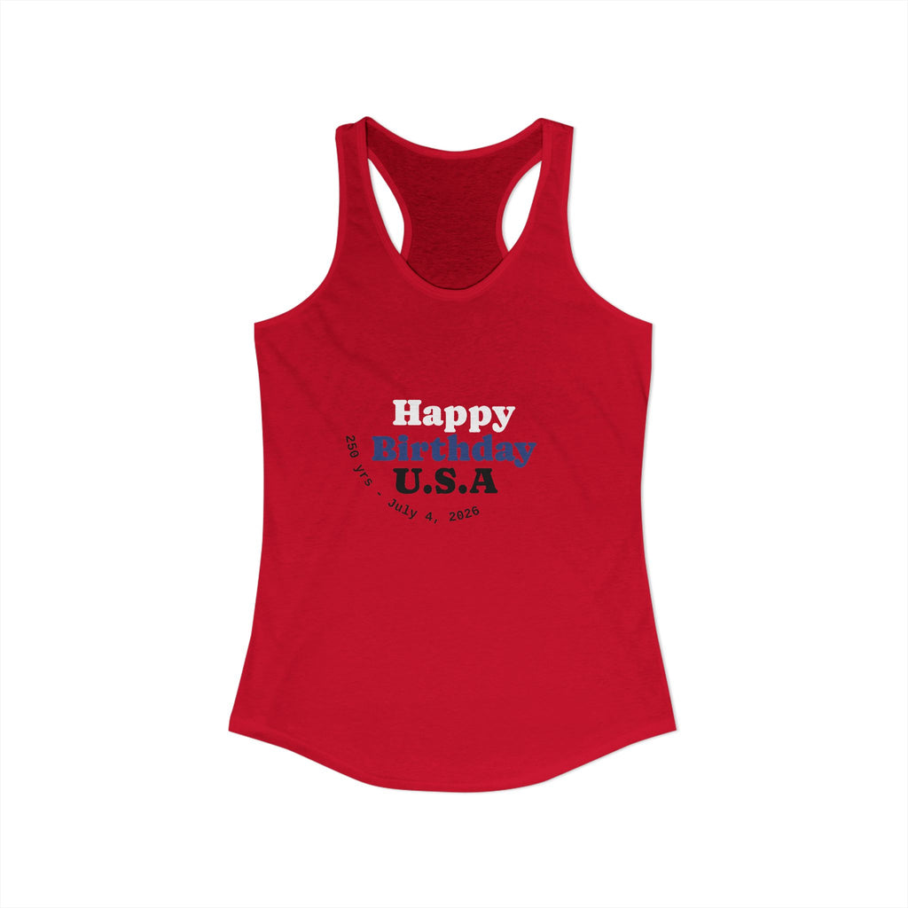 4th of July Women's Racerback Tank — Patriotic Independence Day Tank Top