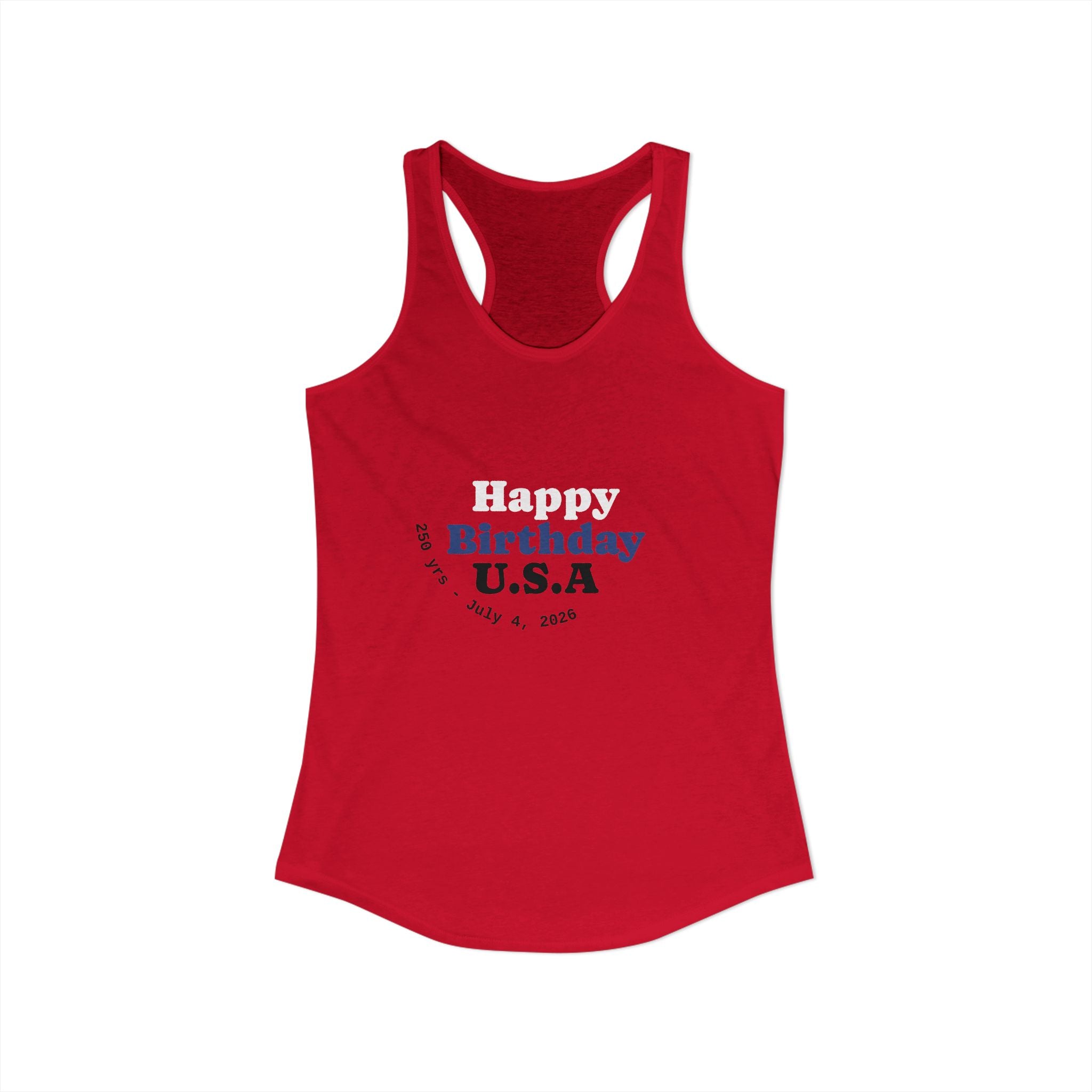 4th of July Women's Racerback Tank — Patriotic Independence Day Tank Top