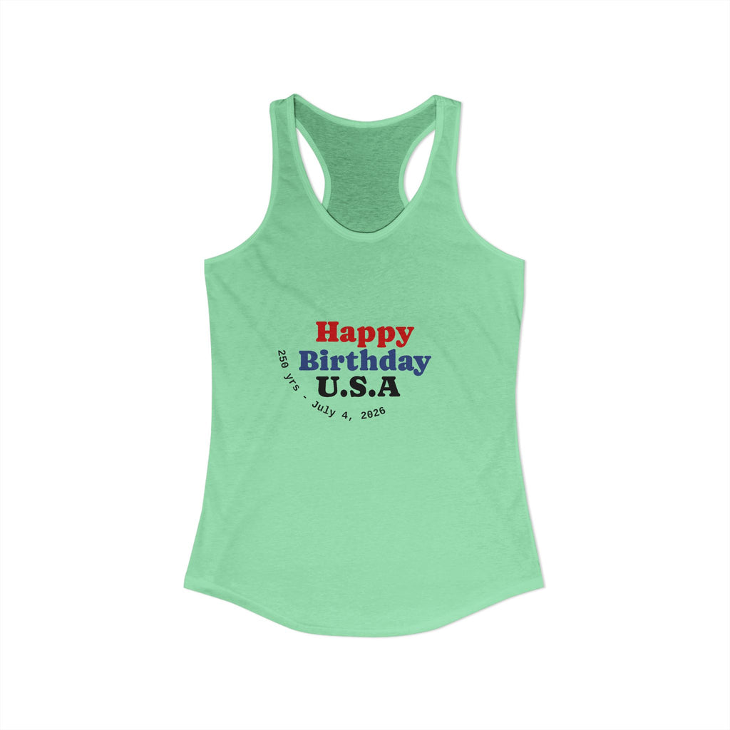 4th of July Women's Racerback Tank — Patriotic Independence Day Tank Top
