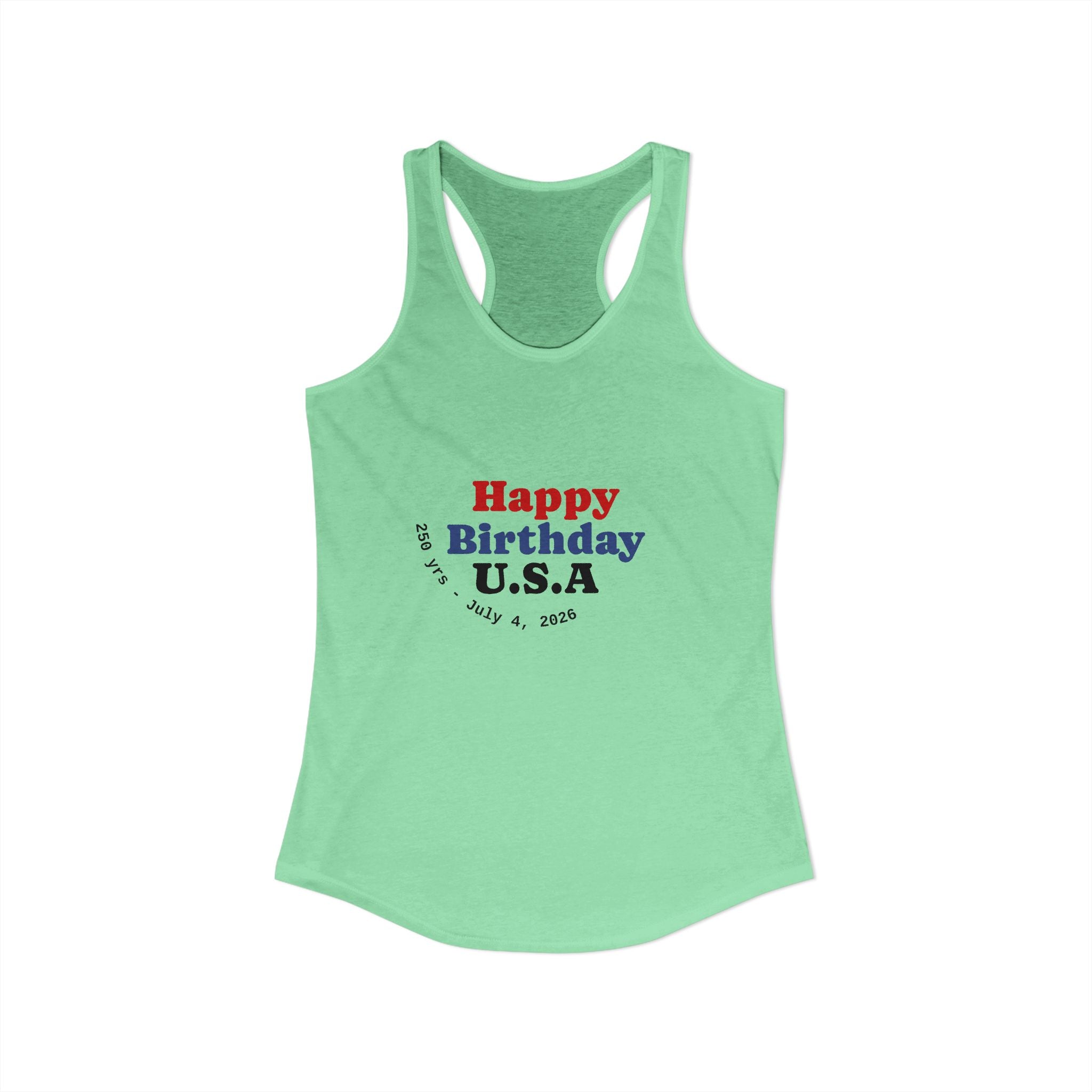 4th of July Women's Racerback Tank — Patriotic Independence Day Tank Top