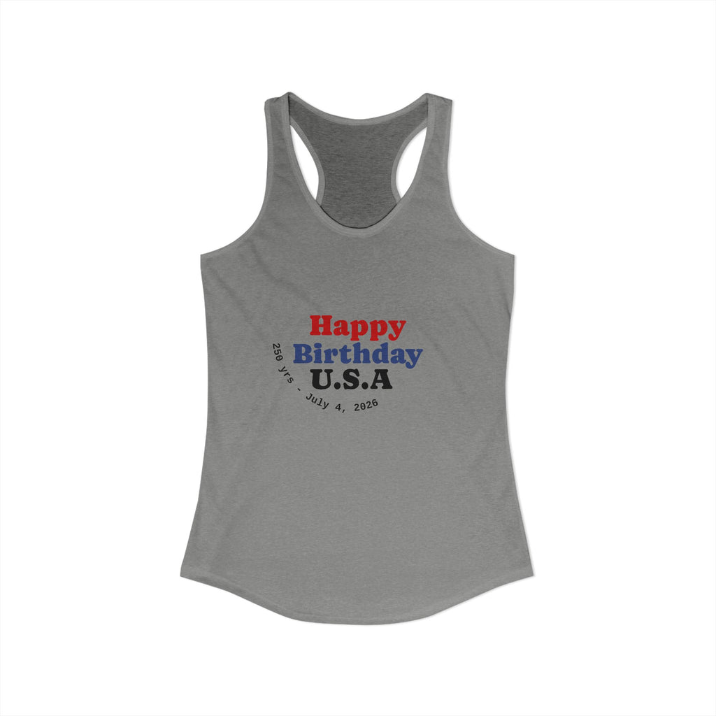 4th of July Women's Racerback Tank — Patriotic Independence Day Tank Top